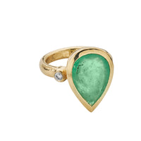 SYLVIE Gold Emerald & Diamond Ring