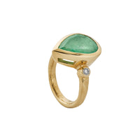 SYLVIE Gold Emerald & Diamond Ring