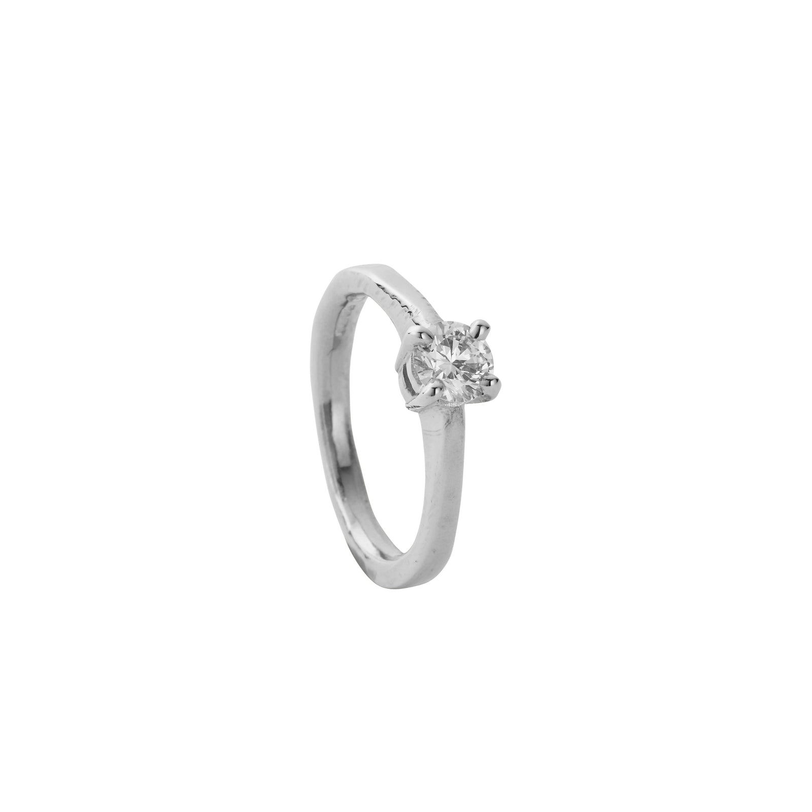 'The Eternity' Silver Round 0.5ct Lab Grown Diamond Claw Engagement Ring