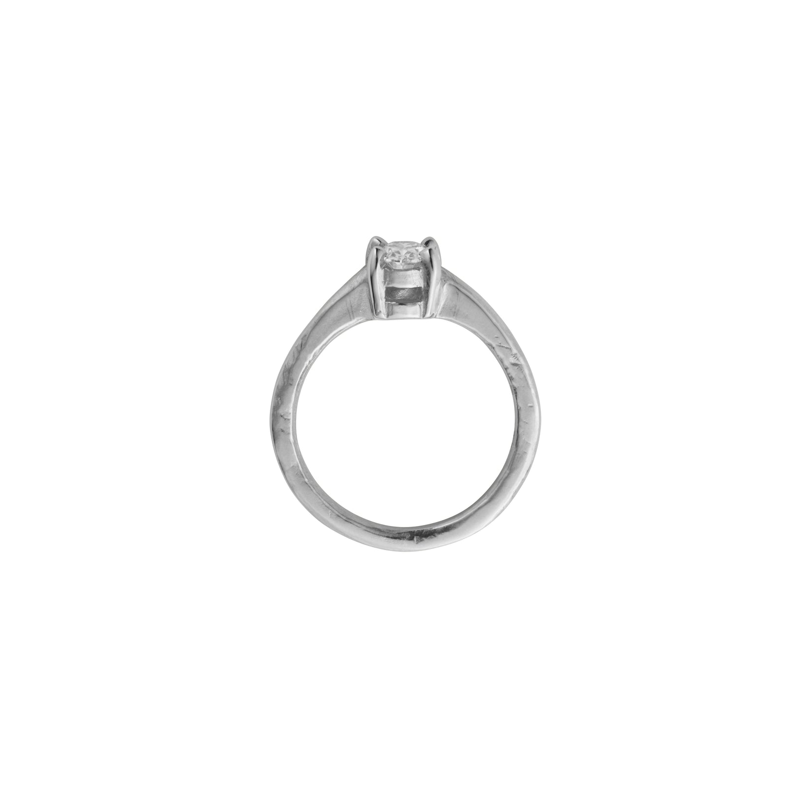 'The Eternity' Silver Round 0.5ct Lab Grown Diamond Claw Engagement Ring