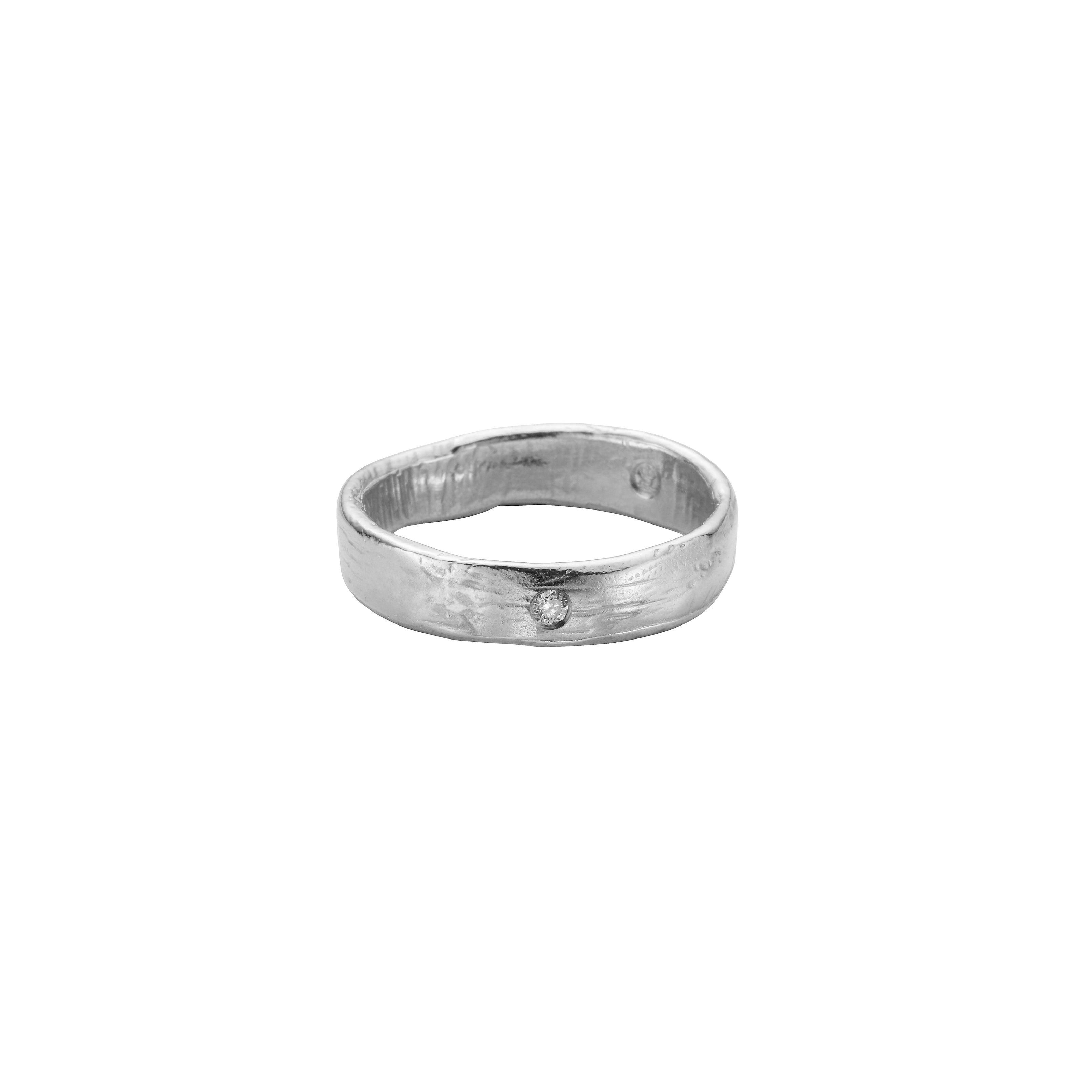 Men's Silver Midi Posey Ring