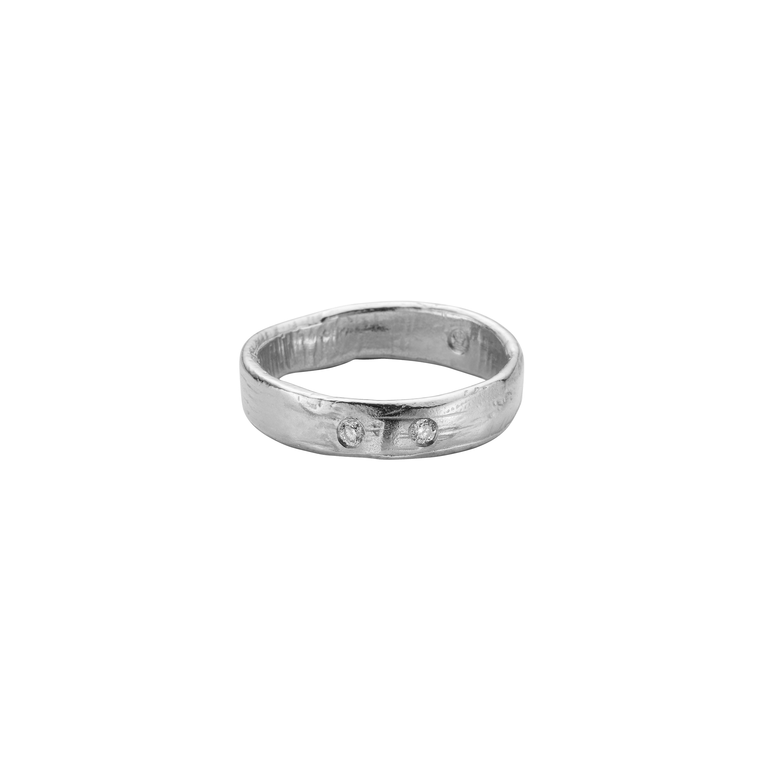 Men's Silver Midi Posey Ring