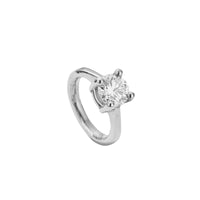 'The Eternity' Silver Round 2ct Lab Grown Diamond Claw Engagement Ring