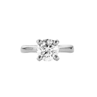 'The Eternity' Silver Round 2ct Lab Grown Diamond Claw Engagement Ring