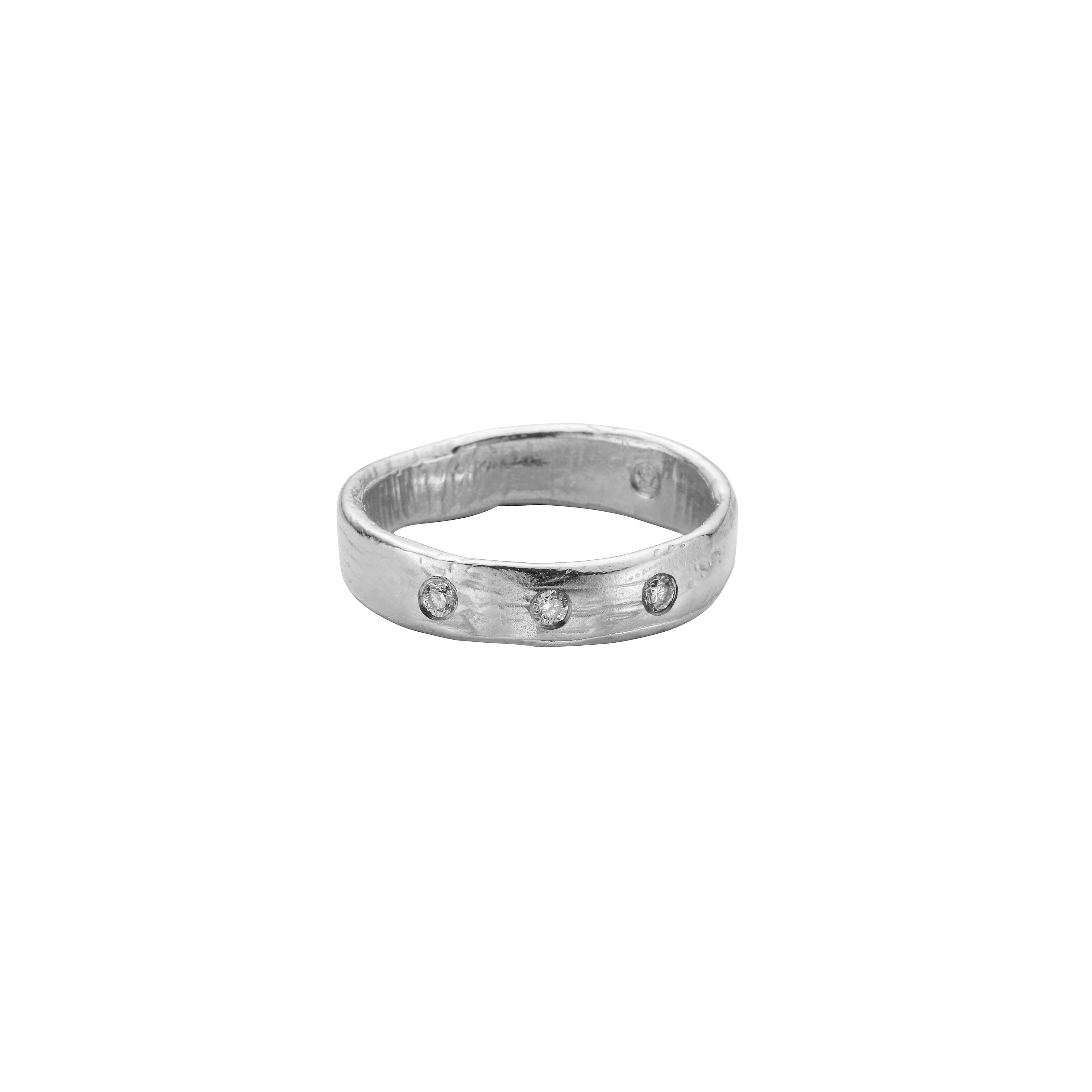 Men's Silver Midi Posey Ring