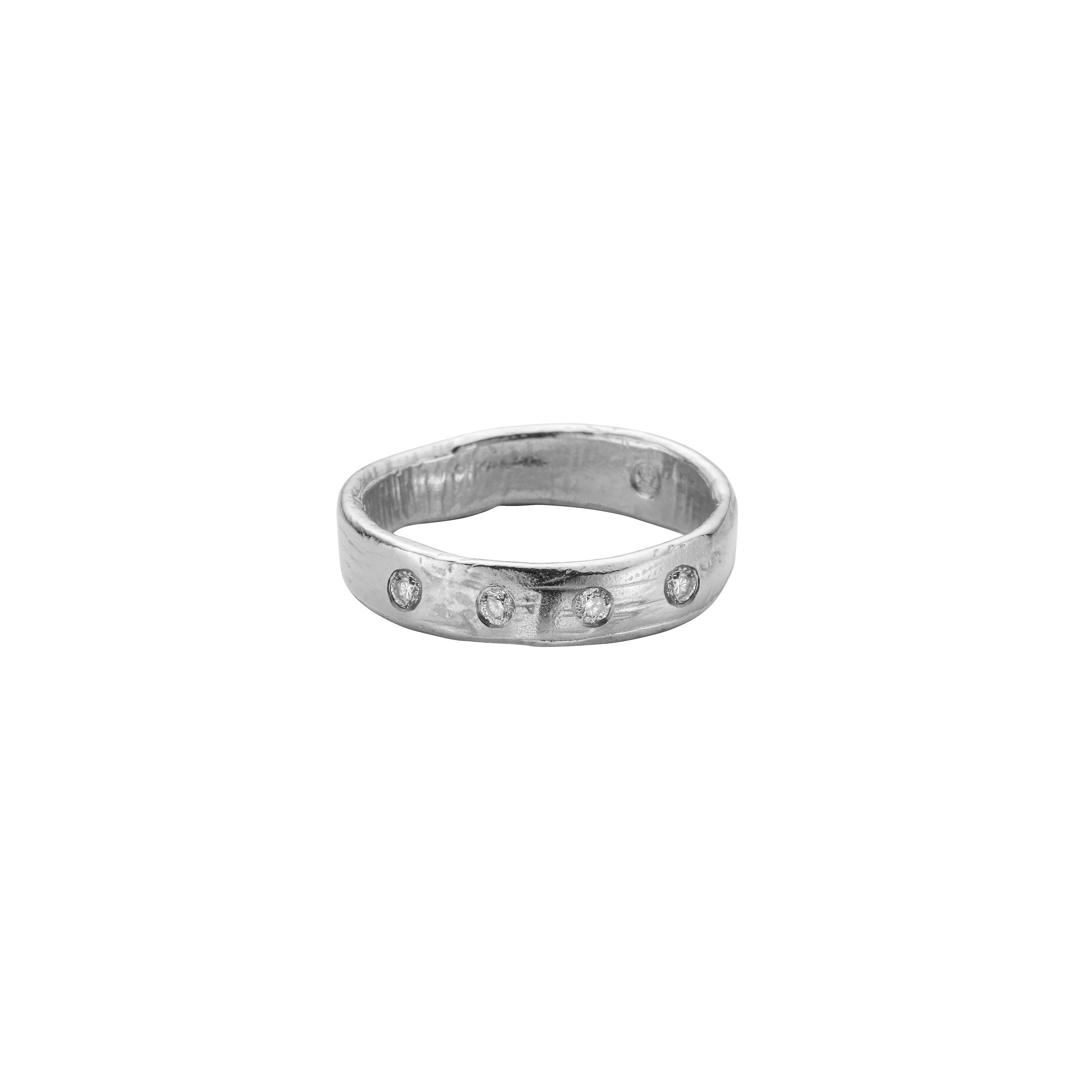 Men's Silver Midi Posey Ring