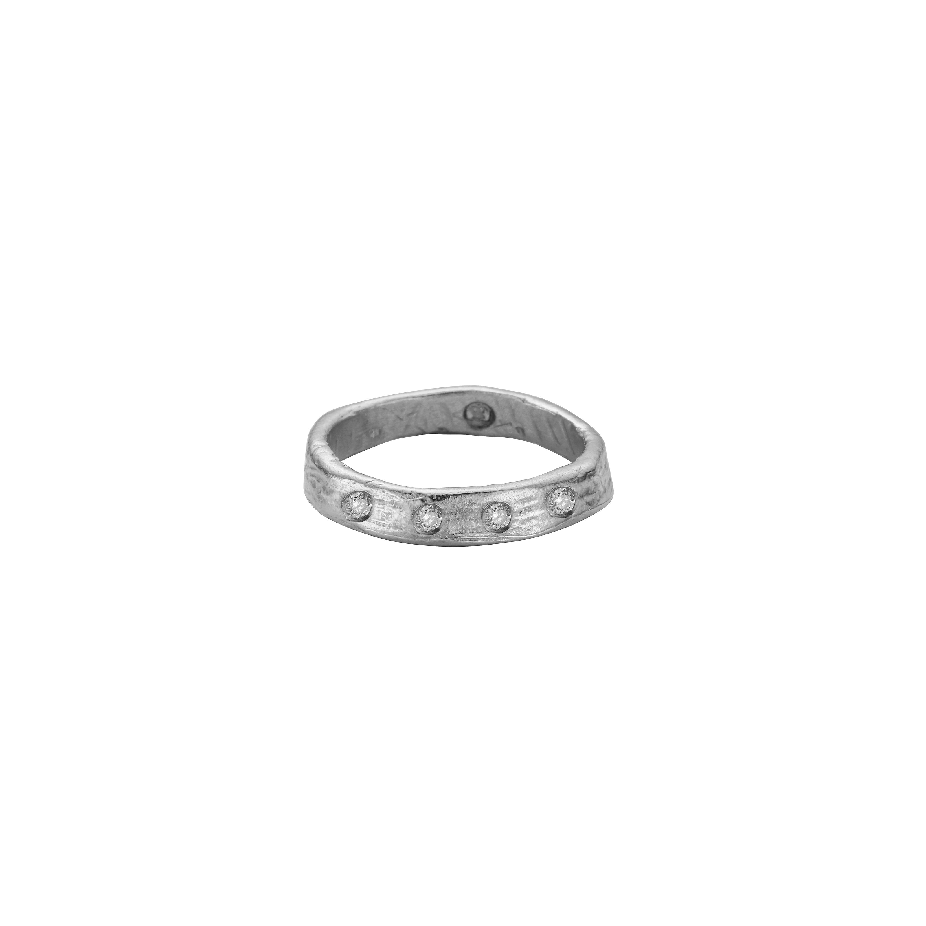 Ladies' Silver Midi Posey Ring