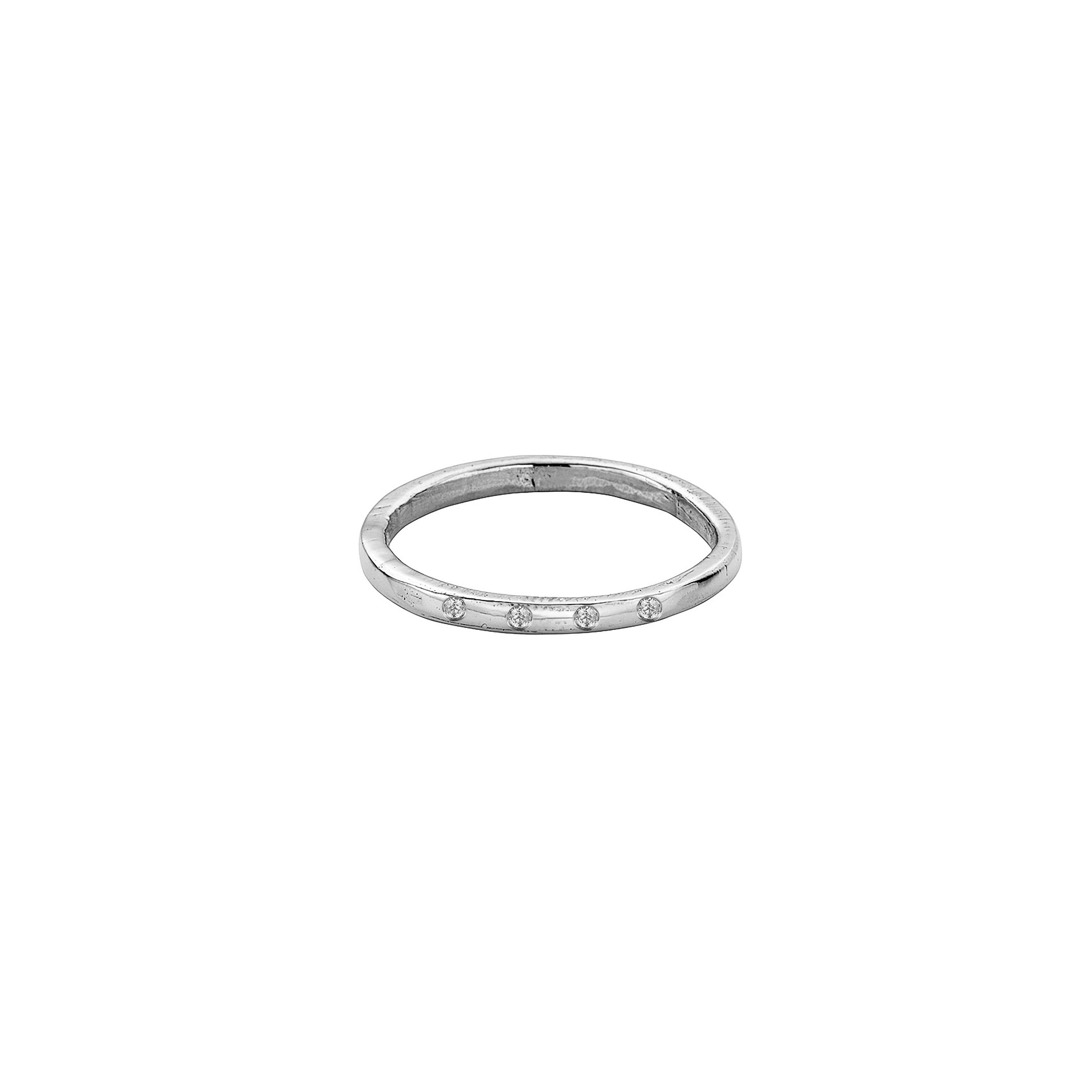 Silver Simple Wedding Band