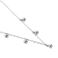 Silver Five DD Tennis Ball Necklace