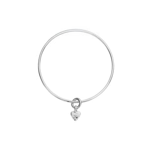 Silver Baby Heart Bangle