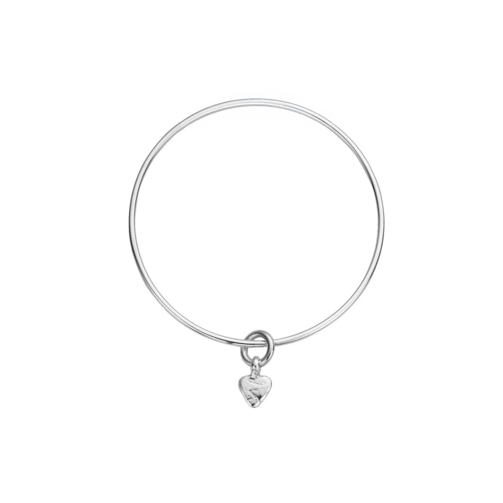 Silver Baby Heart Bangle