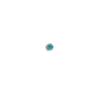 Silver Blue Topaz 'Balance' Stud Earring