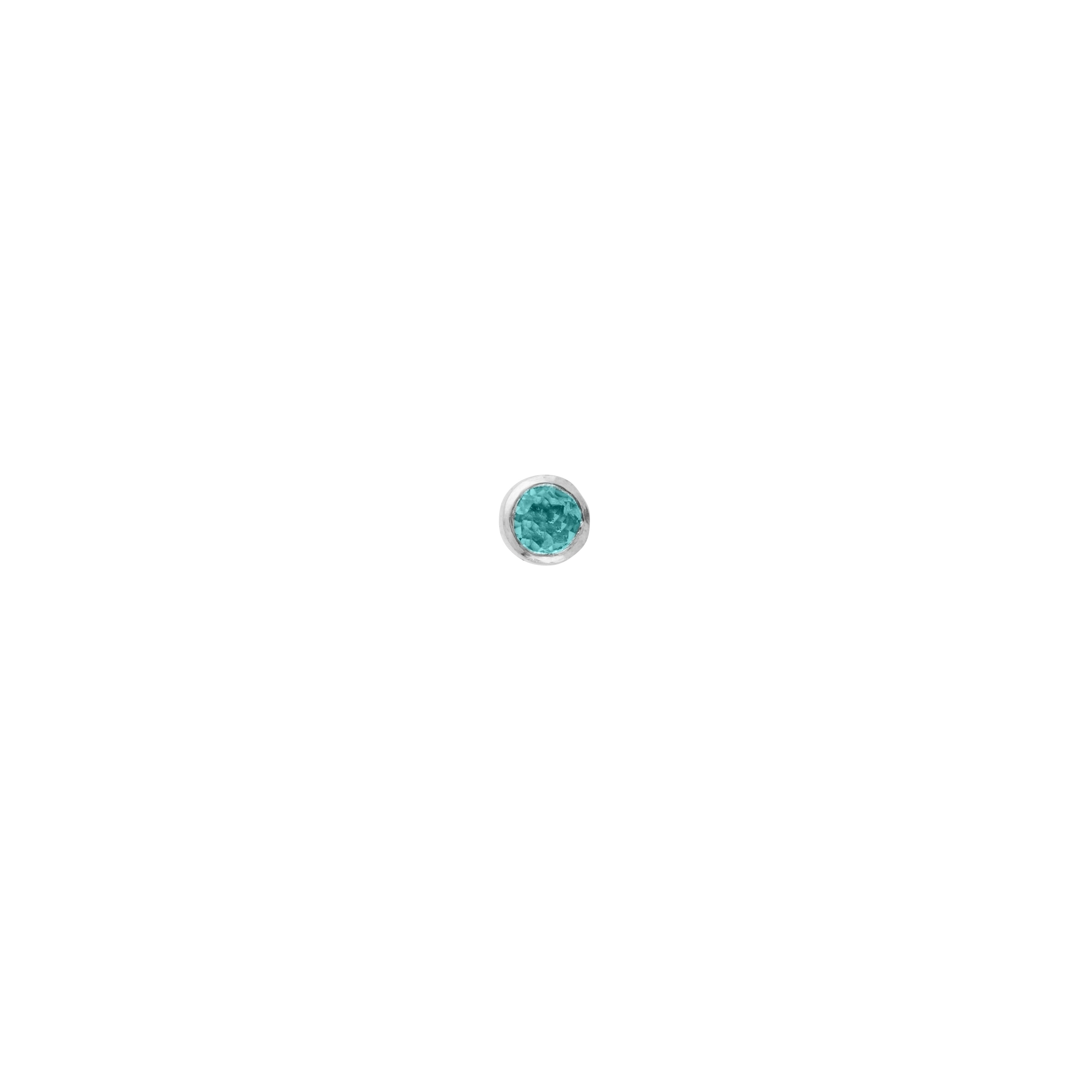 Silver Blue Topaz 'Balance' Stud Earring