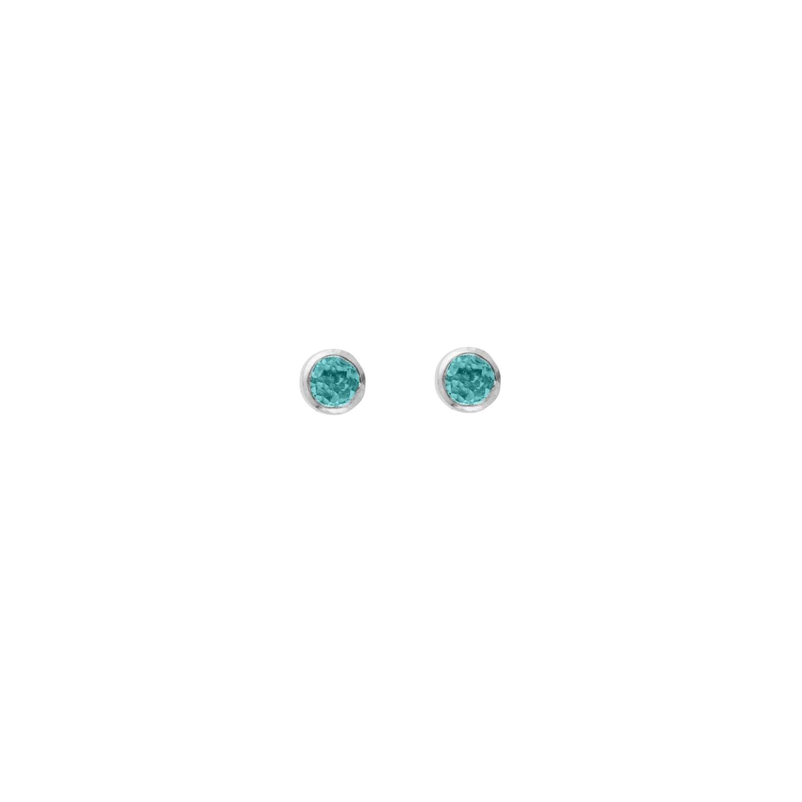 Silver Blue Topaz 'Balance' Stud Earrings