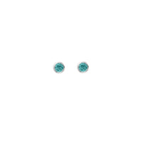 Silver Blue Topaz 'Balance' Stud Earring