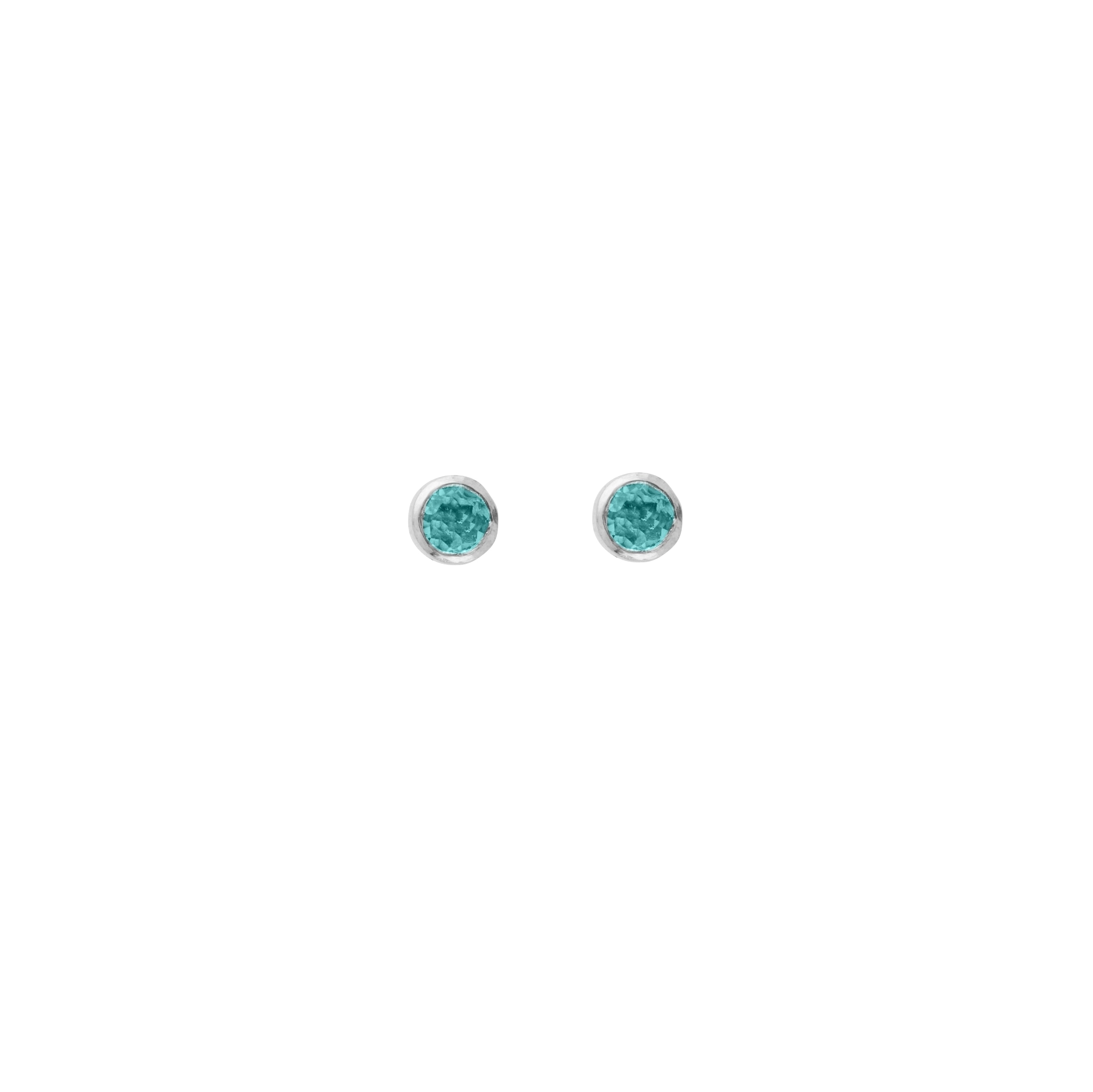 Silver Blue Topaz 'Balance' Stud Earring