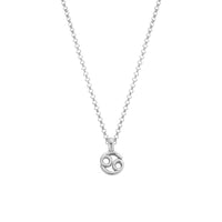 Silver Cancer Men's Horoscope Necklace