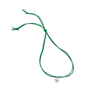 Silver DD Tennis Ball Cord Bracelet