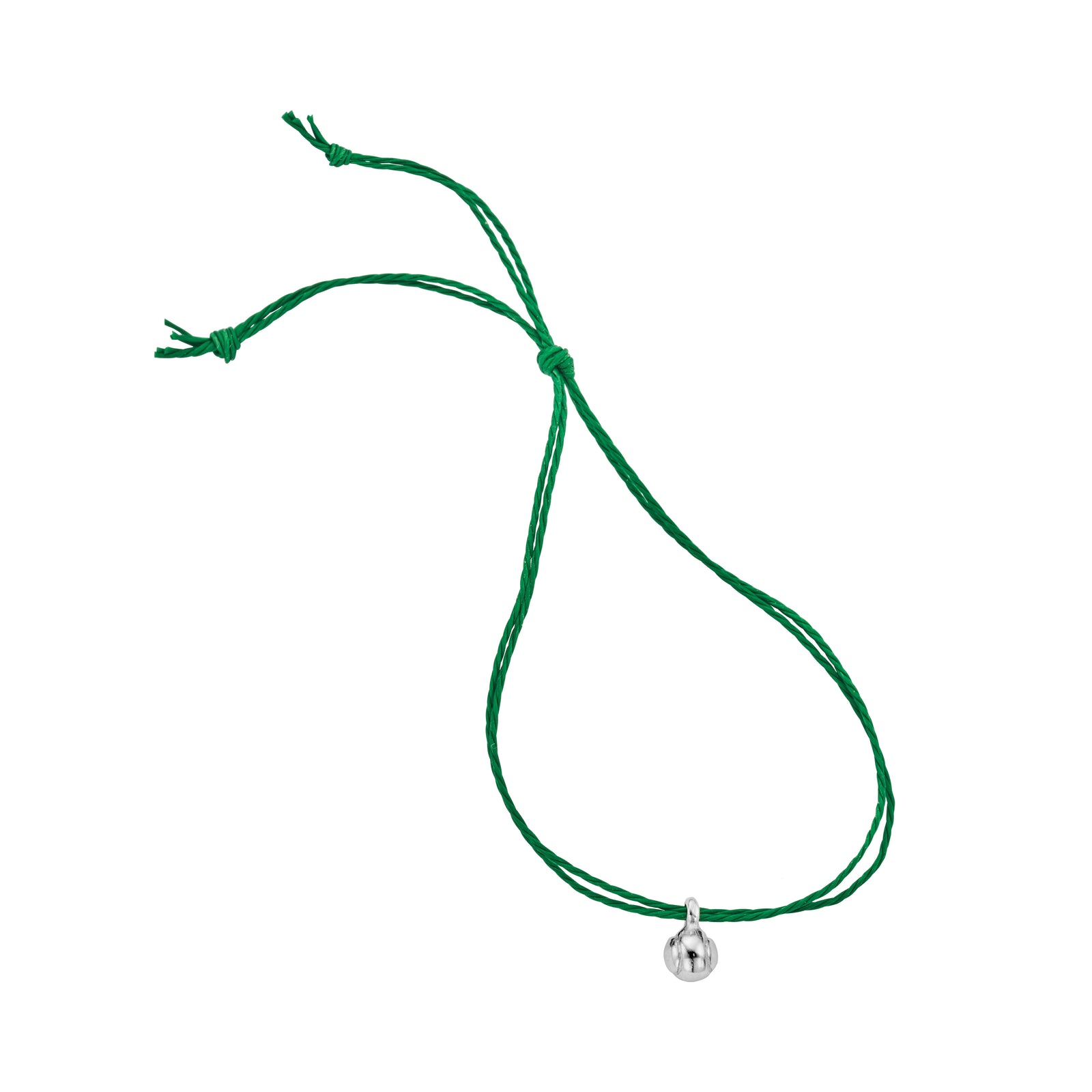 Silver DD Tennis Ball Cord Bracelet