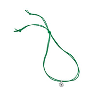 Silver DD Tennis Ball Cord Bracelet
