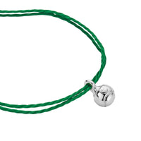 Silver DD Tennis Ball Cord Bracelet