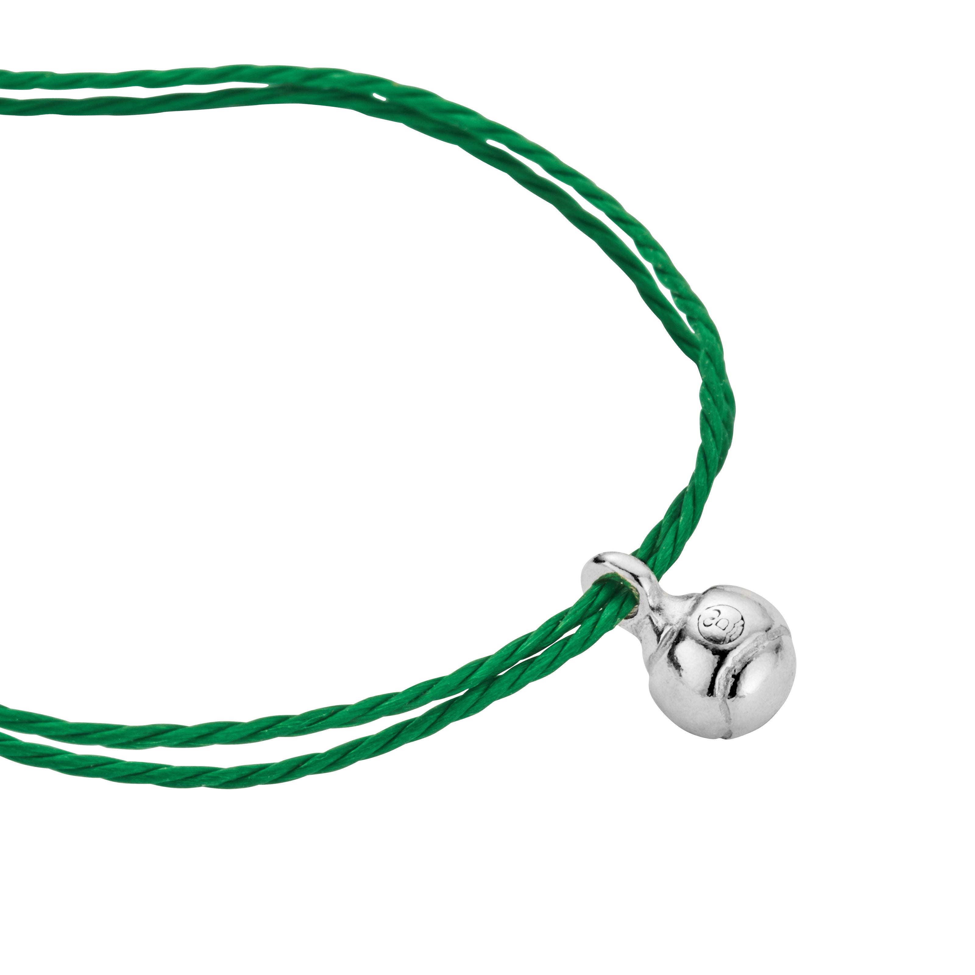 Silver DD Tennis Ball Cord Bracelet