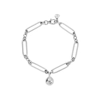 Silver DD Tennis Ball Chain Bracelet