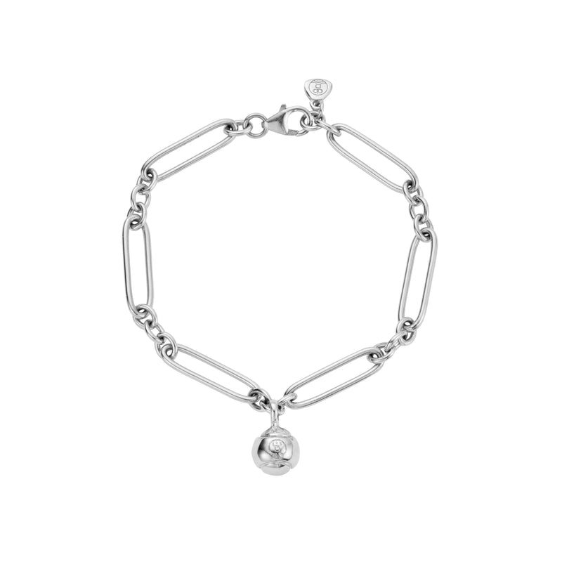 Silver DD Tennis Ball Chain Bracelet