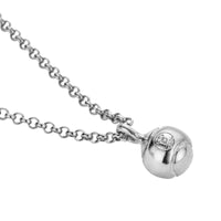 Silver DD Tennis Ball Necklace