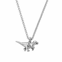 Silver Dinosaur Necklace