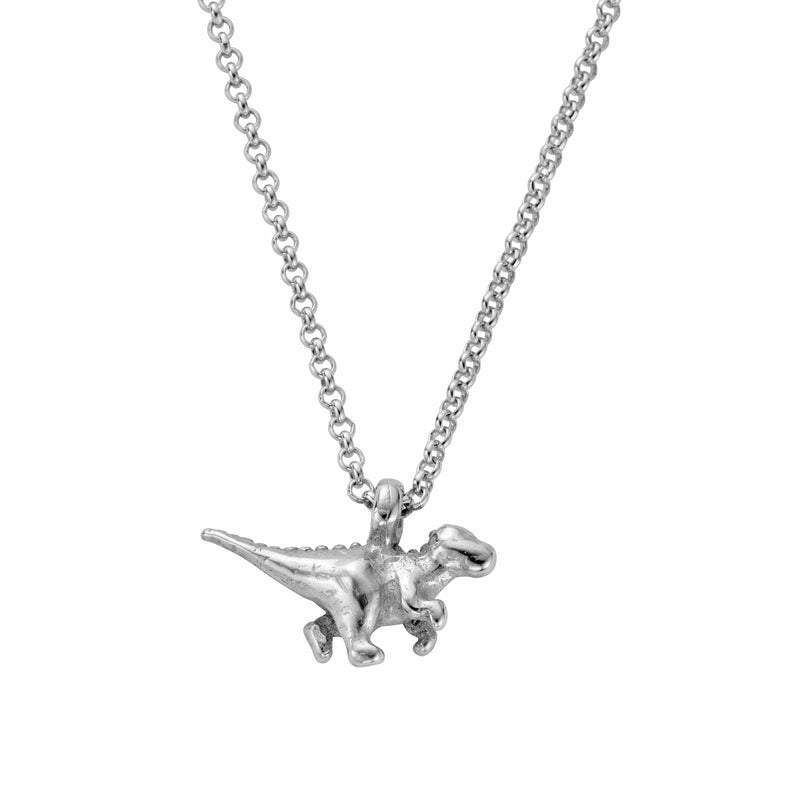 Silver Dinosaur Necklace