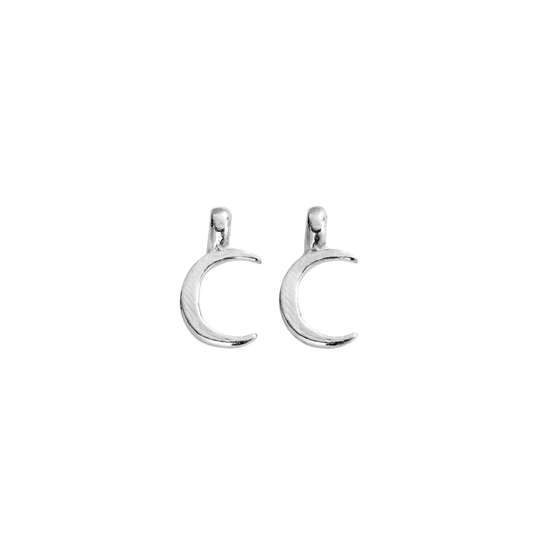 Silver Mini Crescent Moon Earring Charms