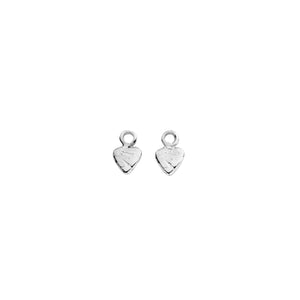 Silver Baby Heart Earring Charms