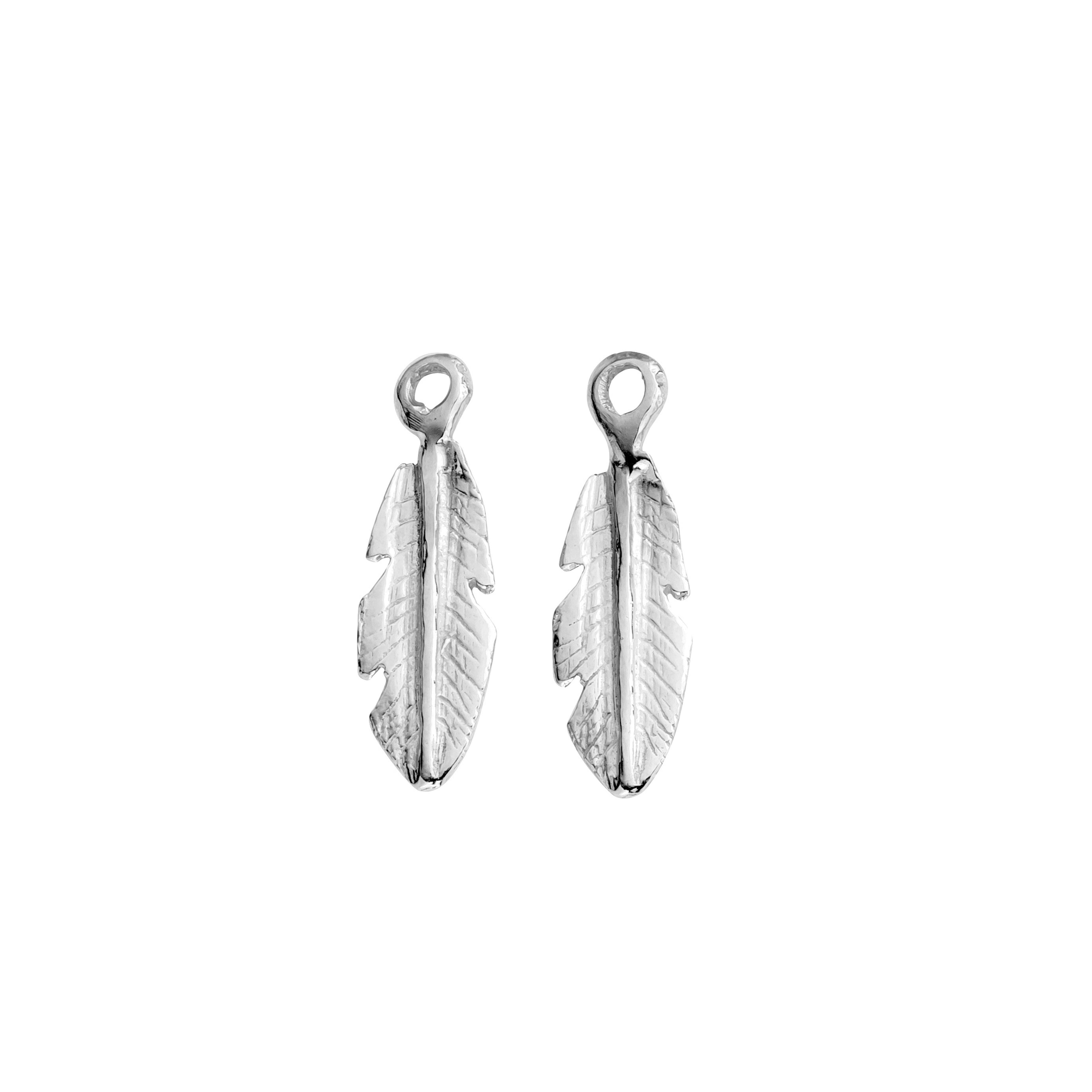 Silver Medium Feather Charms
