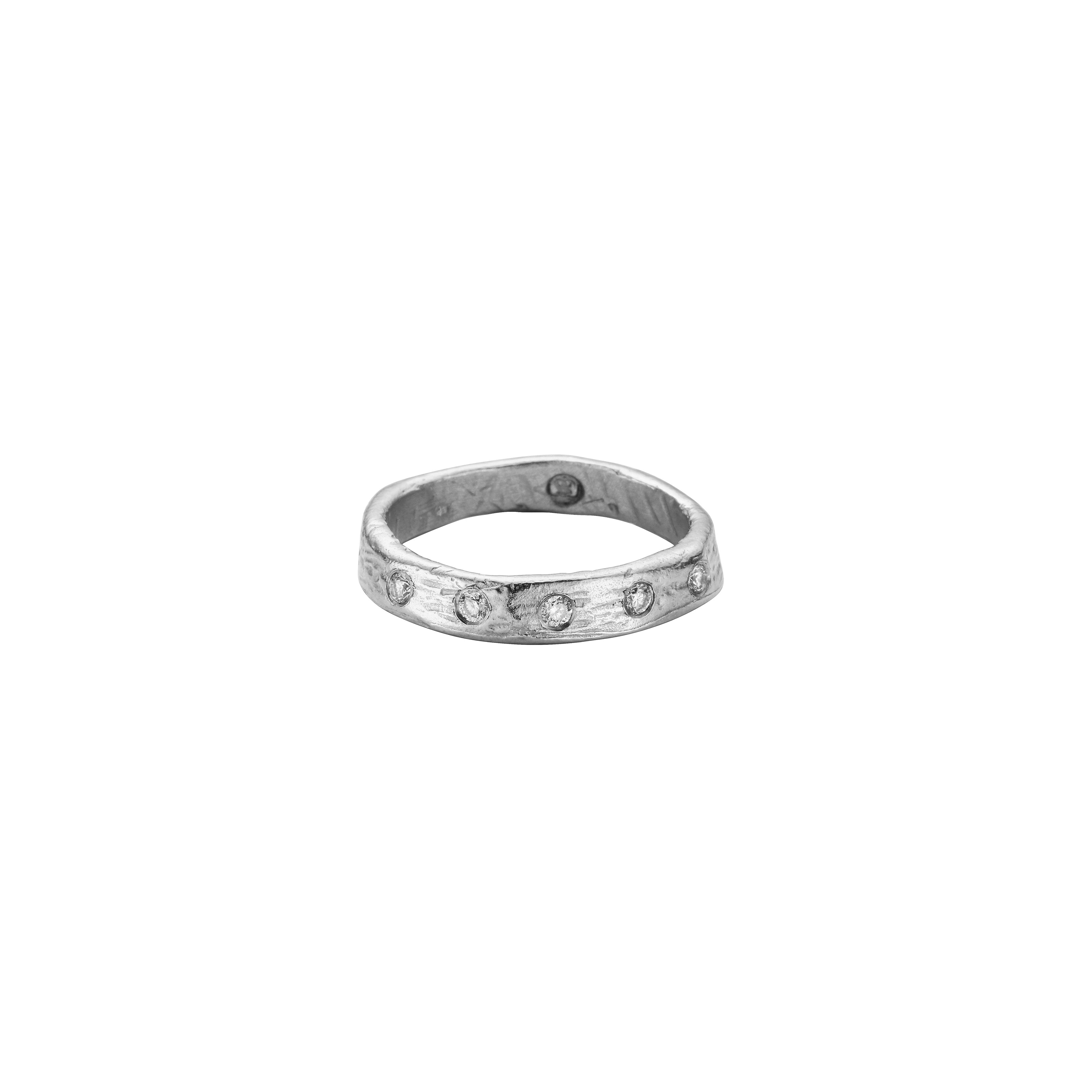 Ladies' Silver Midi Posey Ring