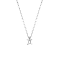 Silver Gemini Men's Horoscope Necklace