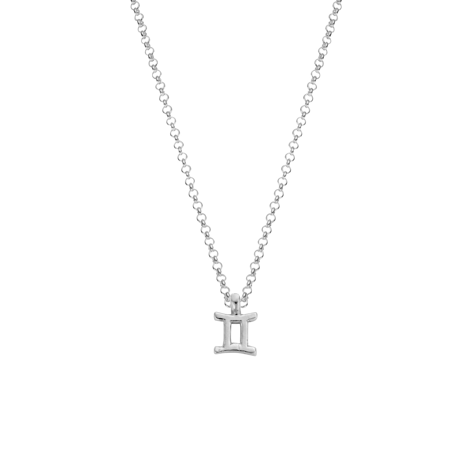 Silver Gemini Men's Horoscope Necklace