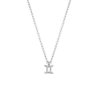 Silver Gemini Men's Horoscope Necklace