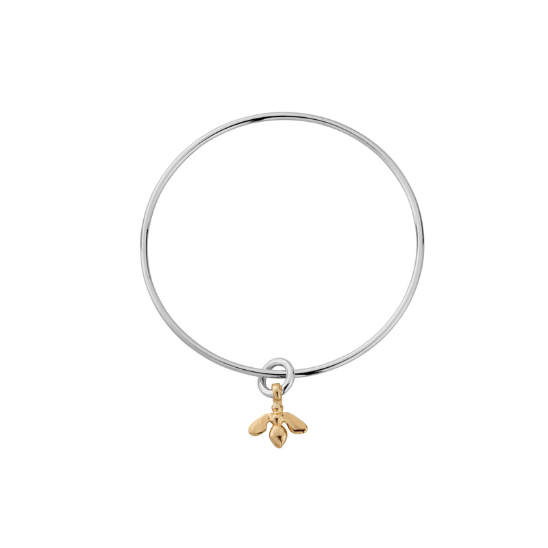 Silver & Gold Mini Honey Bee Bangle
