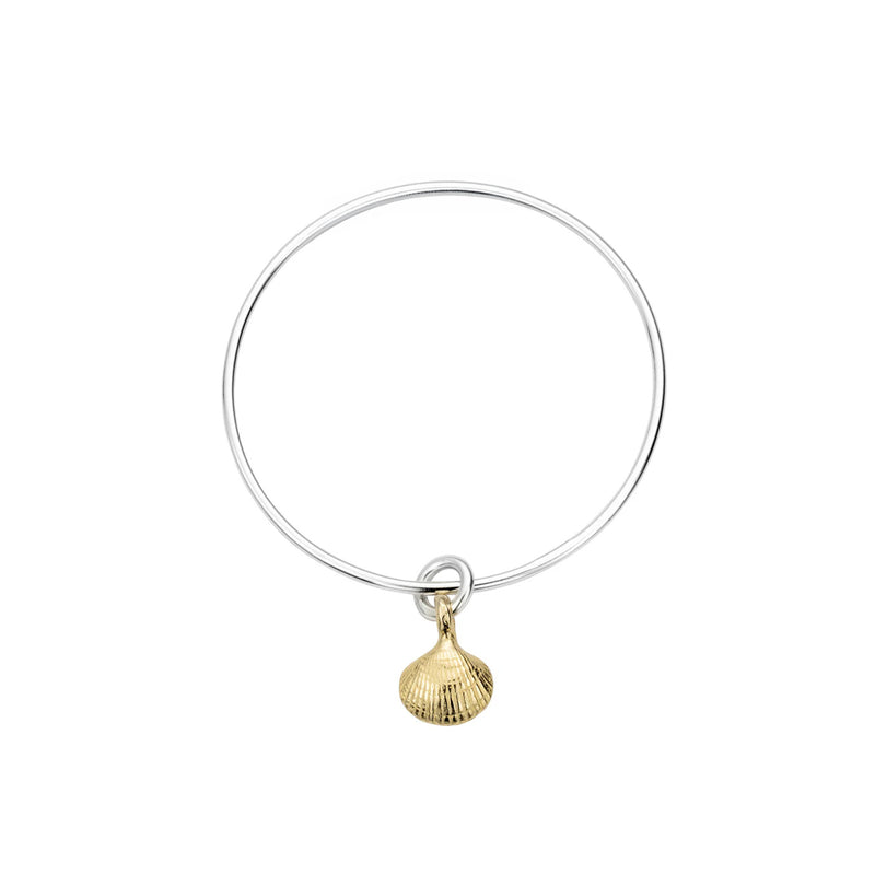Silver & Gold Mini Shell Bangle