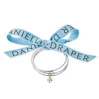 [badge Silver & Gold Baby Shamrock Stack Bangle Party]
