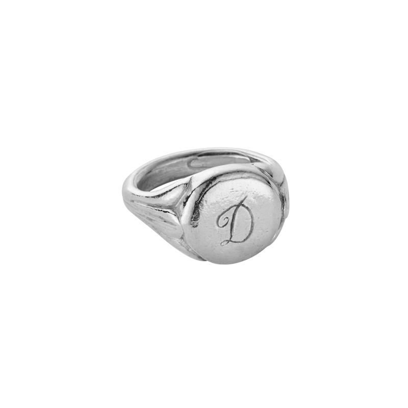 Silver Grandfather Signet Ring