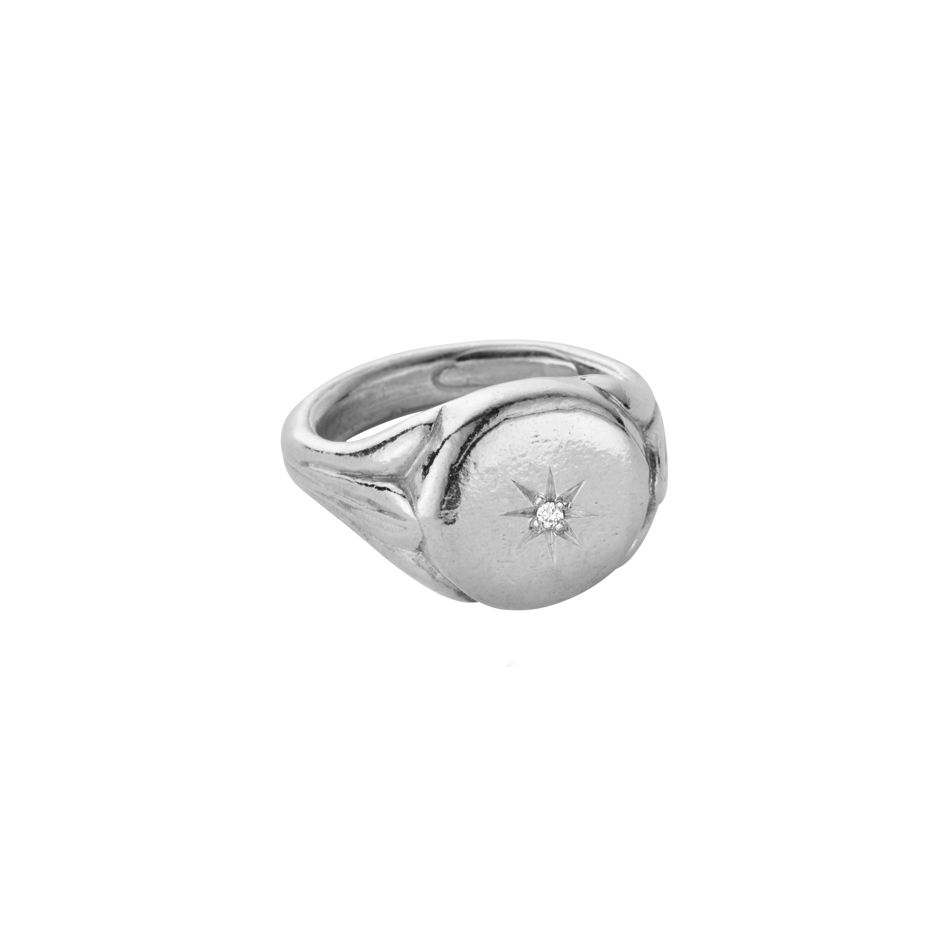Silver Grandfather Signet Ring