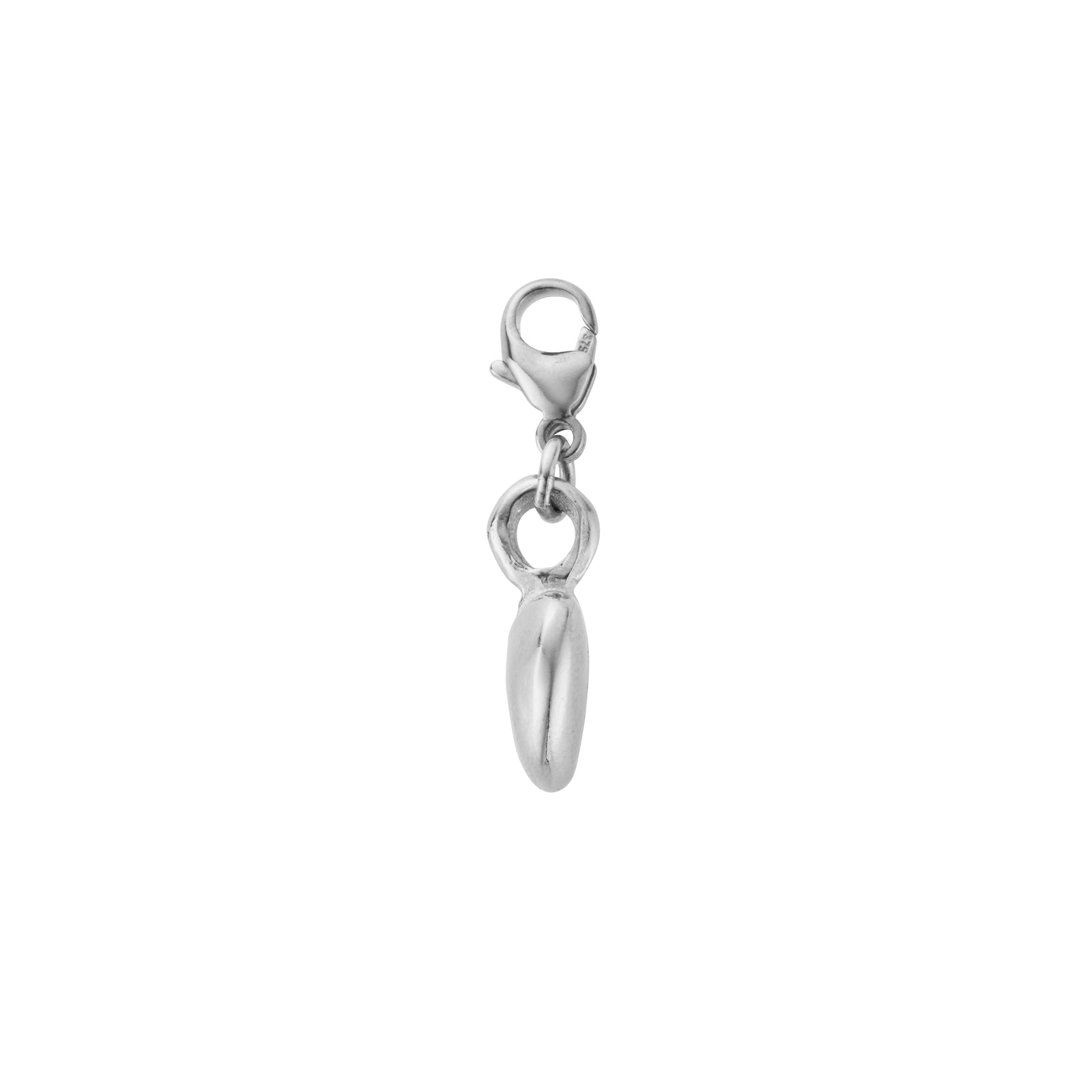 Silver Midi Grateful Heart Lobster Charm