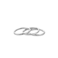 Silver Hammered Stack Ring Party