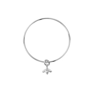 Silver Mini Honey Bee Bangle