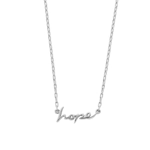 Silver 'Hope' Affirmation Necklace