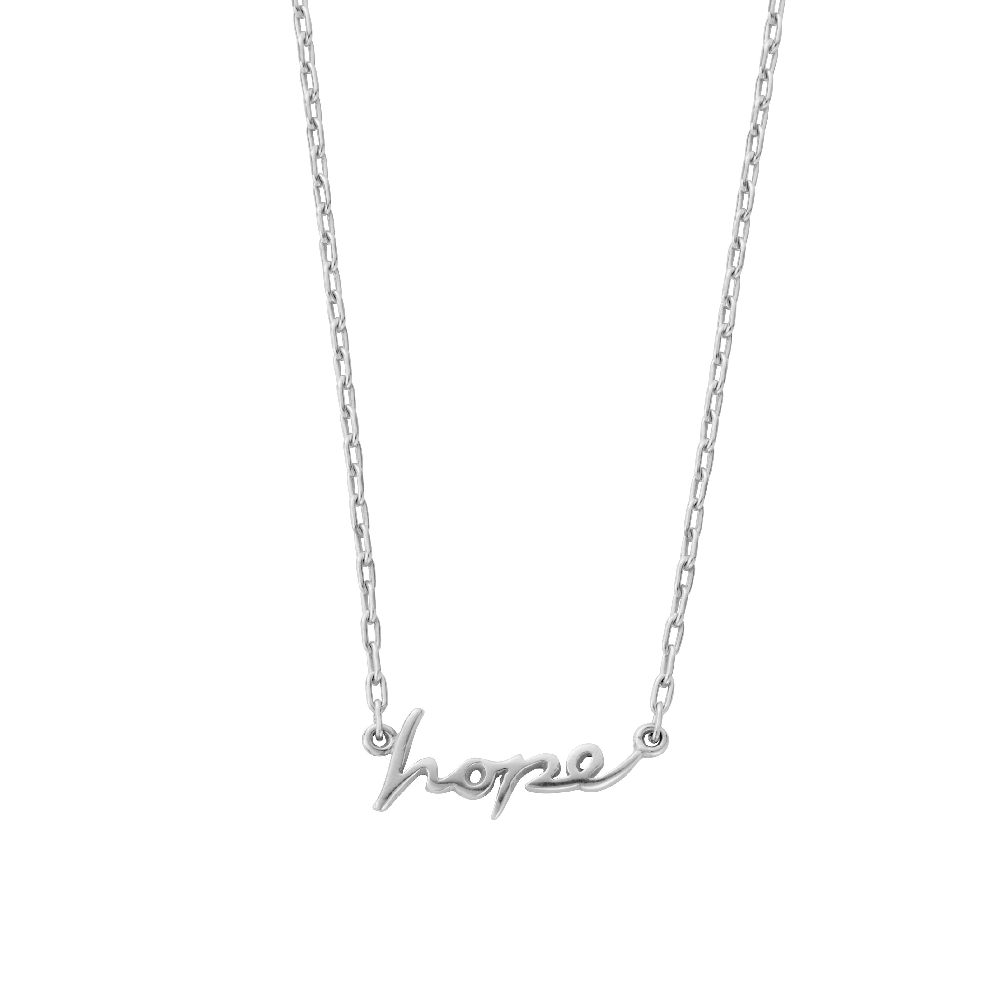 Silver 'Hope' Affirmation Necklace