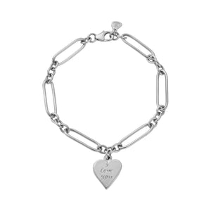 Silver 'I Love You' Love Token Bracelet