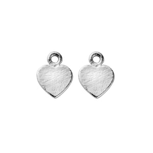 Silver Keeper's Heart Earring Charms